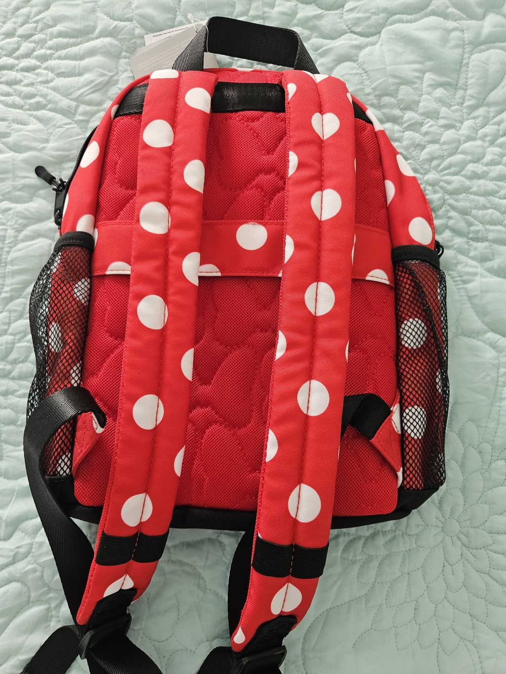 Disney Parks Minnie Mouse XOXO red polka dot mini backpack, - Picture 2 of 7